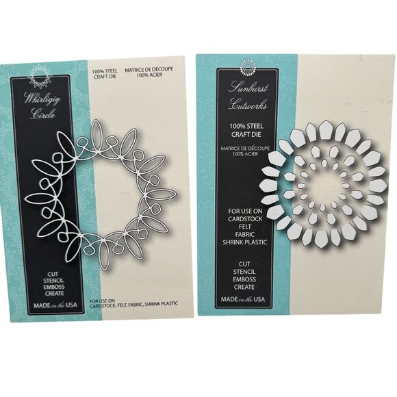 Memory Box Other - Memory Box Whirligig Circle & Sunburst Cutworks  Set 100% Steel Craft Dies